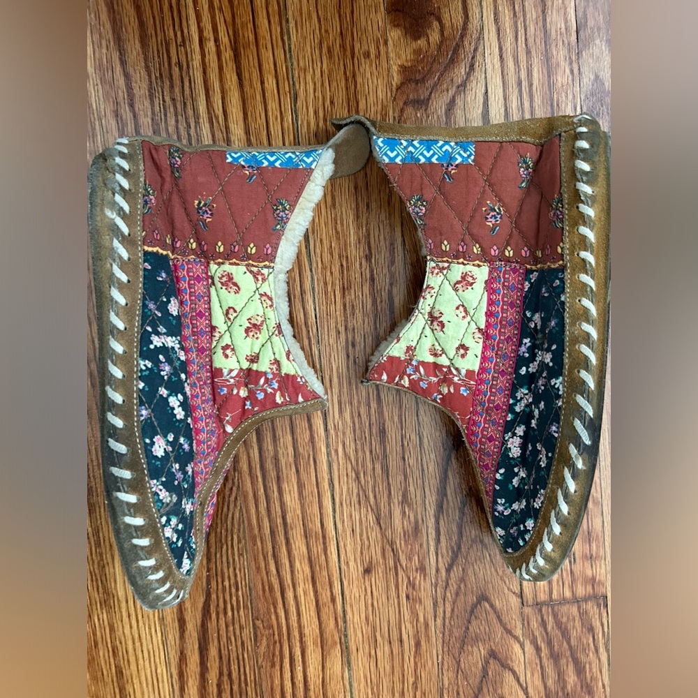 Free People Quilt Slipper Moccasins